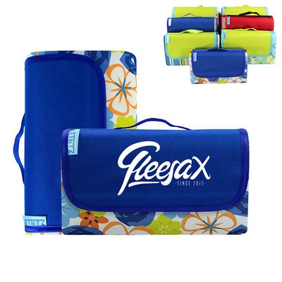 Outdoor PlaID Roll-Up Picnic Blanket With Easy Carry Handle