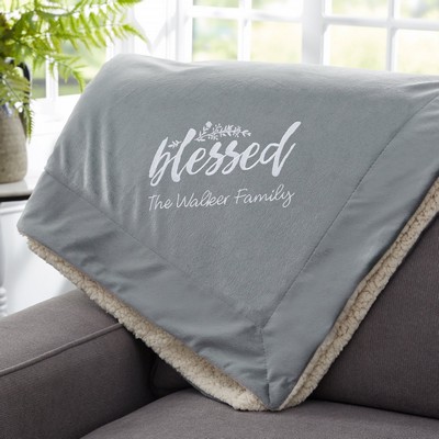 50" X 60" Lambswool Microsherpa Throw Blanket Undecorated