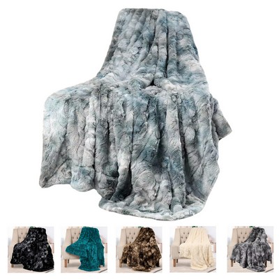 Cozy Sherpa Plush Double-Sided Throw Blanket