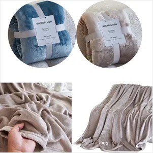 Solid Color Flannel Blanket(Ocean)