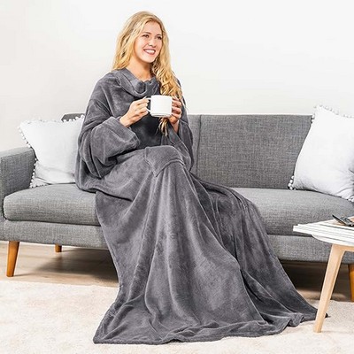 Wearable Blanket With Sleeves