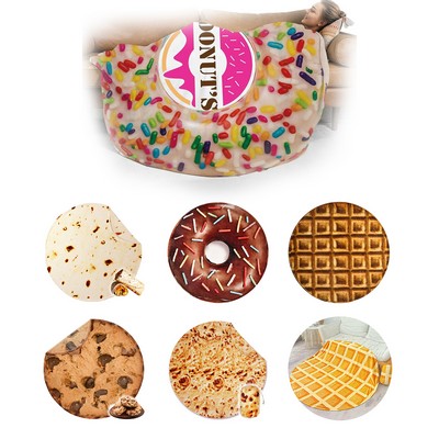 Custom Round Flannel Blanket-71"